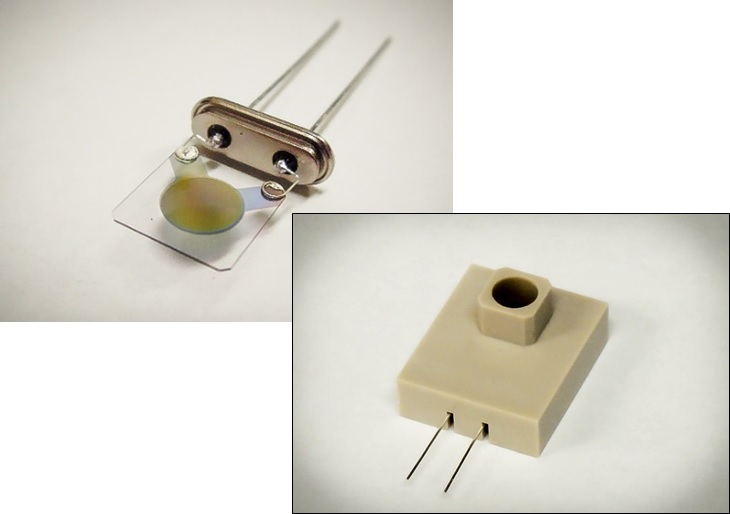 水晶振動子センサーとセンサーを組み込んだ測定用セル